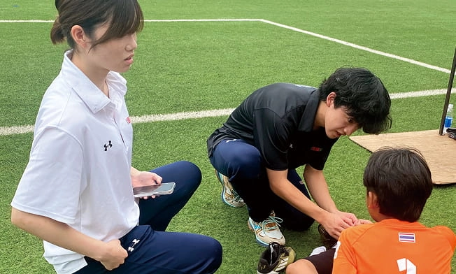 U11サッカー国際大会トレーナー実習