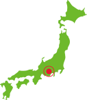 企業の場所を示した日本地図